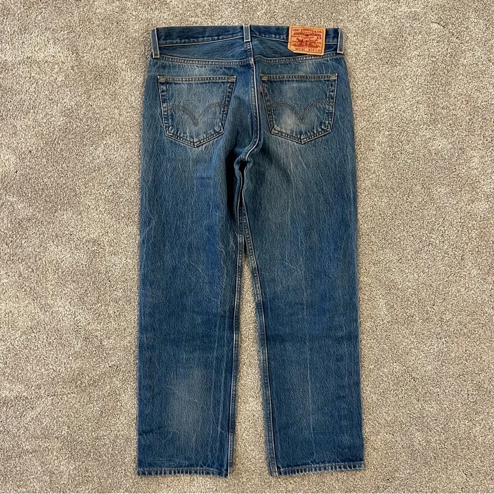 Levi Levi’s Men 34x31 Blue Denim Jeans 501 XX VTG Vintage Cotton Button Pants,